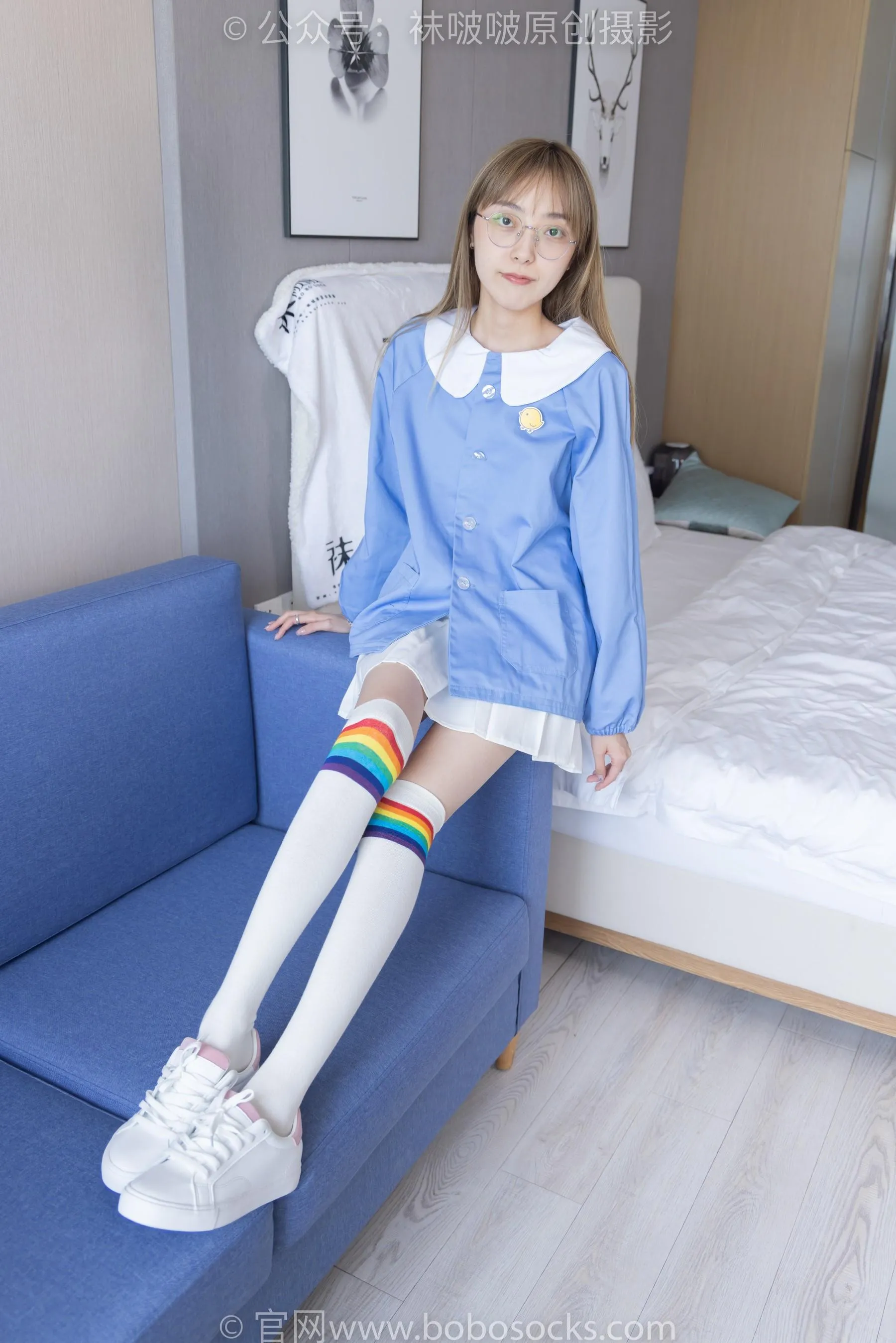 [BoBoSocks袜啵啵]NO.229 稚予-板鞋、皮鞋、两双大腿袜 [68P]插图9